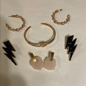 Gold and Black Jewelry Set